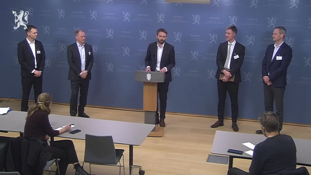 Norwegian government's press meeting